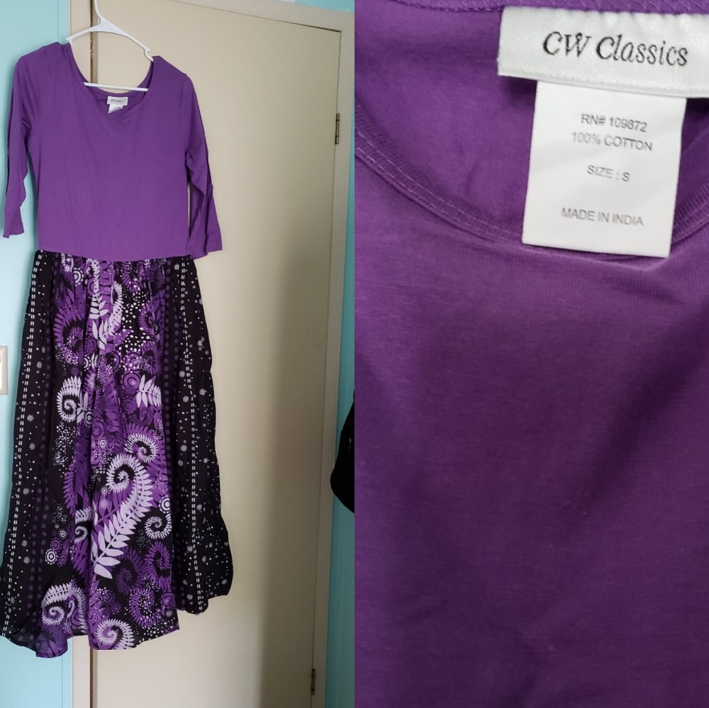 🍂 VINTAGE🍂 paisley purple dress